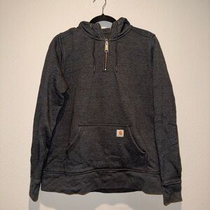 CARHARTT Charcoal Quarter Zip Hoodie